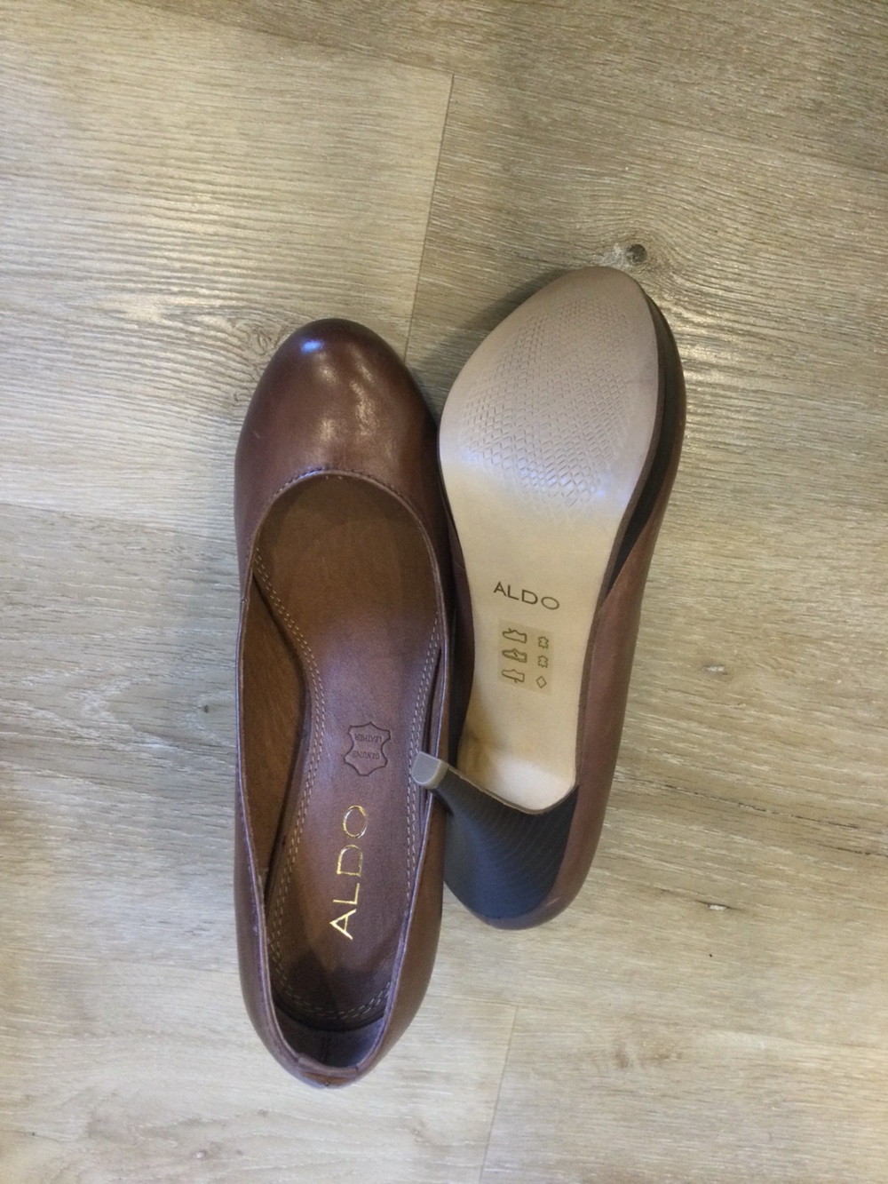 ALDO Brown Leather Pumps